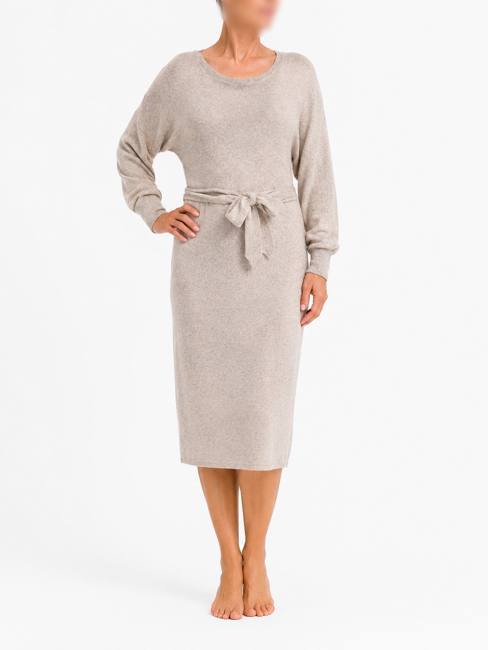 👕2 For 15$ Or 3 For 20$👕sizeTTG- Le Château Neutral Heather Taupe Knit Dresses
